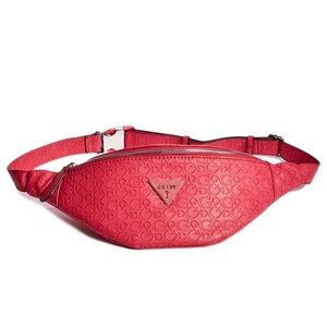 Guess Embossed Red Crossbody Bag